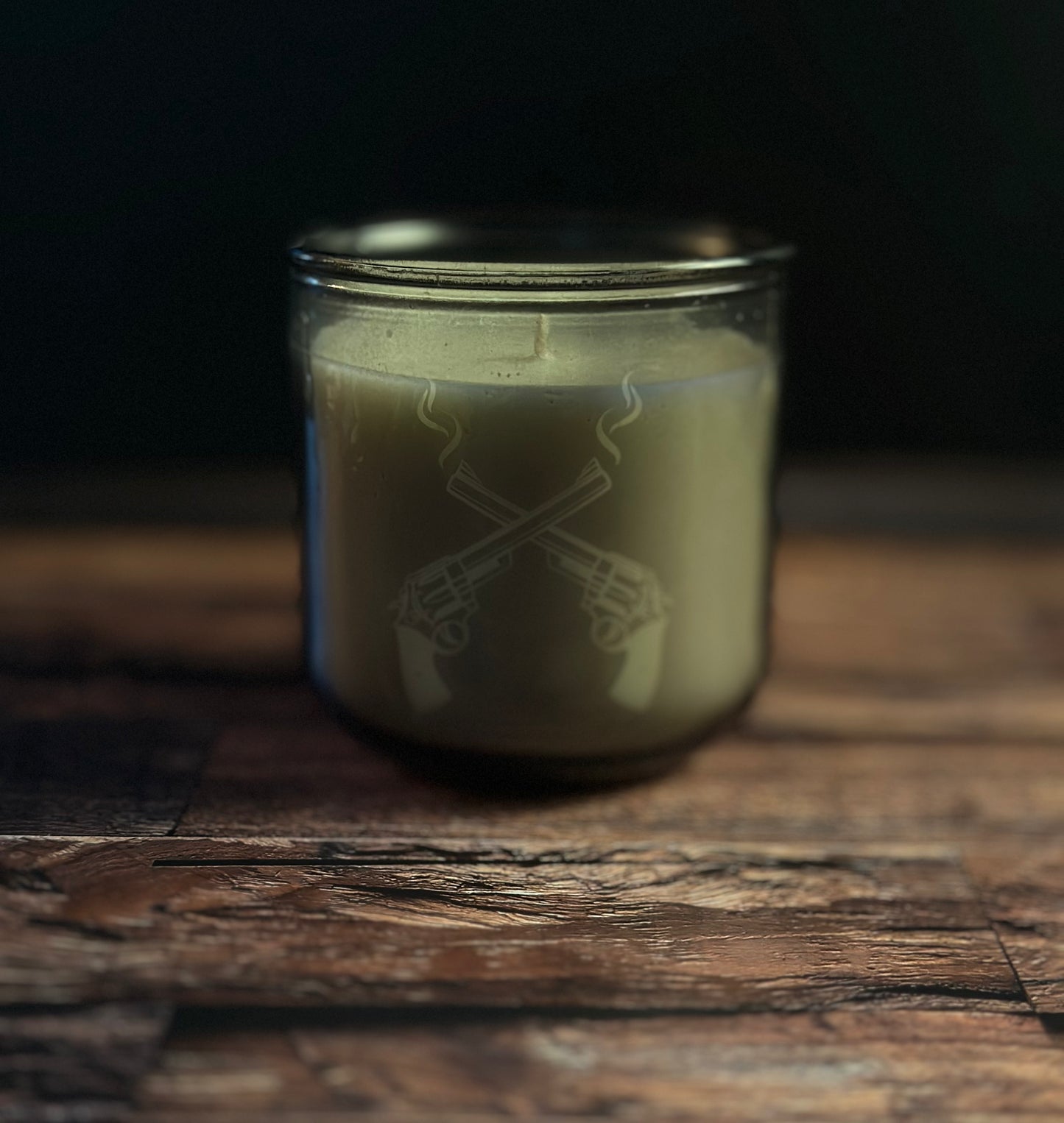 Smoking Guns Scented Candle Front