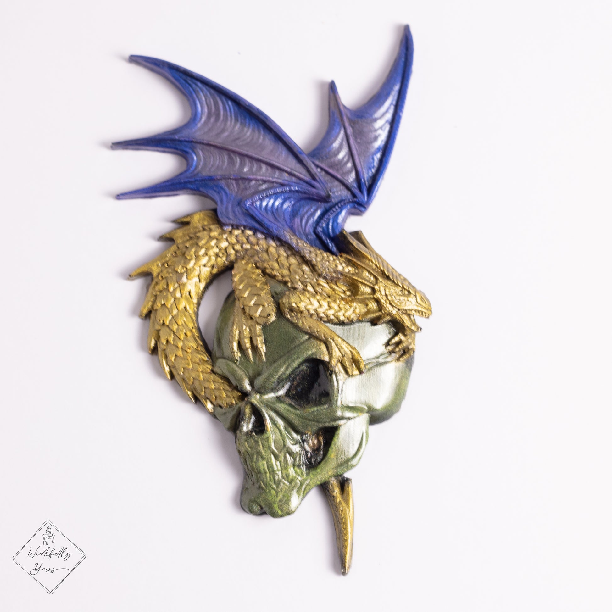 Gold Dragon Resin Art Front