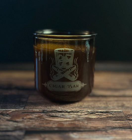 Cigar Bar Scented Candle Front